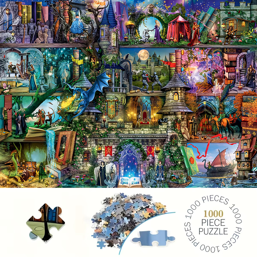 AZNM Traumschloss und Drache Puzzle, Fantasy, 1.000 Teile, ab 14 Jahre - Bild 2