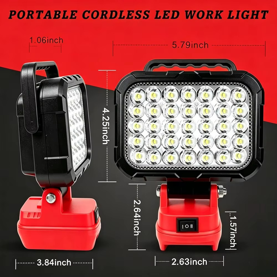 Milwaukee LED-Scheinwerfer Kompatibel mit M18 Akku Tragbare Kabellose Arbeitsleuchte für Outdoor und Notfall in Weiß - Bild 4