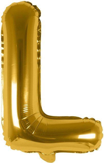 Rico Design Folienballon Buchstabe L in Gold für Partys und Geburtstage, Höhe: 36 cm - Bild 1