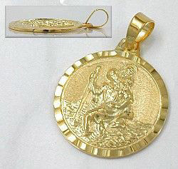 Colfem Anhänger Christophorus, 375 Gold, 17mm, Unisex - Bild 1