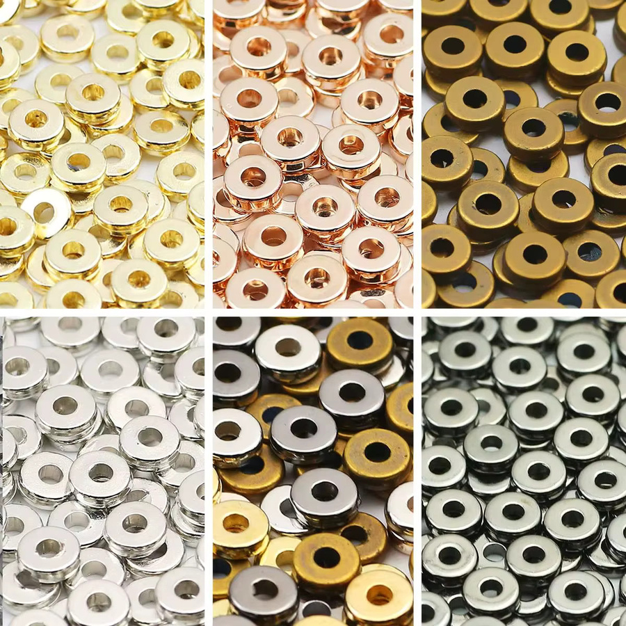 JHNBY Abstandshalterperlen, radförmig, Mischfarben, 6 mm - Bild 2