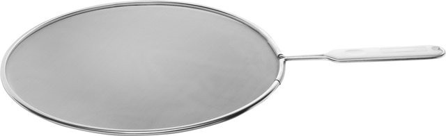 Ballarini Spritzschutz aus Metall in Silber, rund mit Mesh-Einsatz - Bild 1