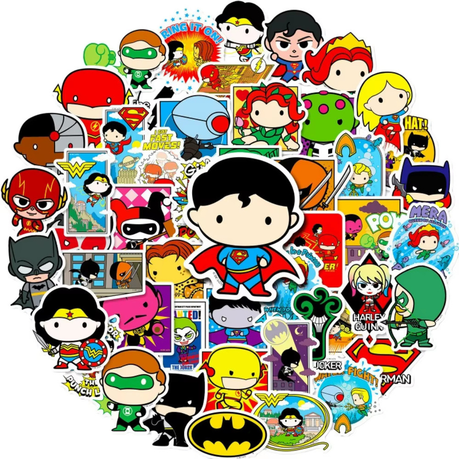 OTRAINBOW Justice League Aufkleber, Bunt / Mehrfarbig, 50 Stück - Bild 6