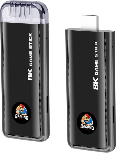 YAO JING X6 Videospielkonsole Schwarz mit 64 GB Speicher, über 30.000 klassischen Retro-Spielen, 4K HDMI Ausgang und zwei kabellosen 2,4G Controllern - Bild 1