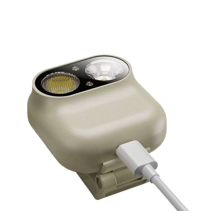 QHSPE Smart Sensor Stirnlampe mit Bewegungssensor, wiederaufladbare Mini-Clip-on Kappenlampe in Schwarz für Nachtangeln und Sport - Bild 5