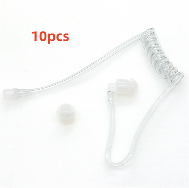 Ersatz Akustische Spule Luft Rohr für Motorola Baofeng Kenwood Walkie Talkie PTT Mikrofon Ohrhörer Headset in Transparent - Bild 1