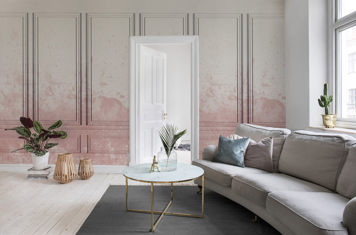 Rebel Walls Mural Patinated Panels Pink Wandtattoo Breite: 270 cm, Höhe: 45 cm - Bild 2