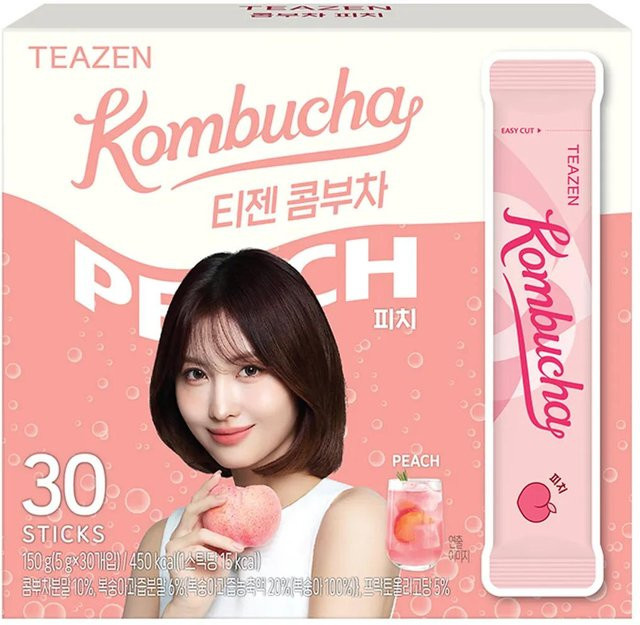 Teazen Kombucha Instant-Drink Peach 30 Sticks - Bild 1