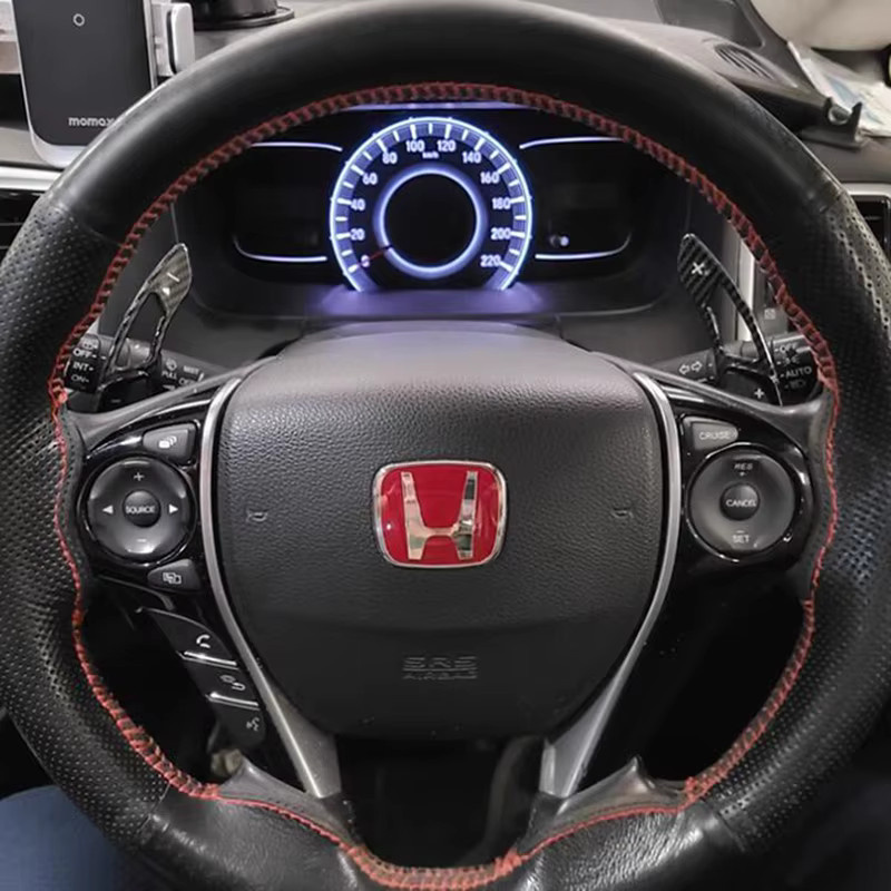 2er-Set Auto Sport Lenkrad Schaltwippen aus Carbon Faser für Honda Civic G10, Accord X, CR-V und Odyssey, Farbe: Schwarz - Bild 3