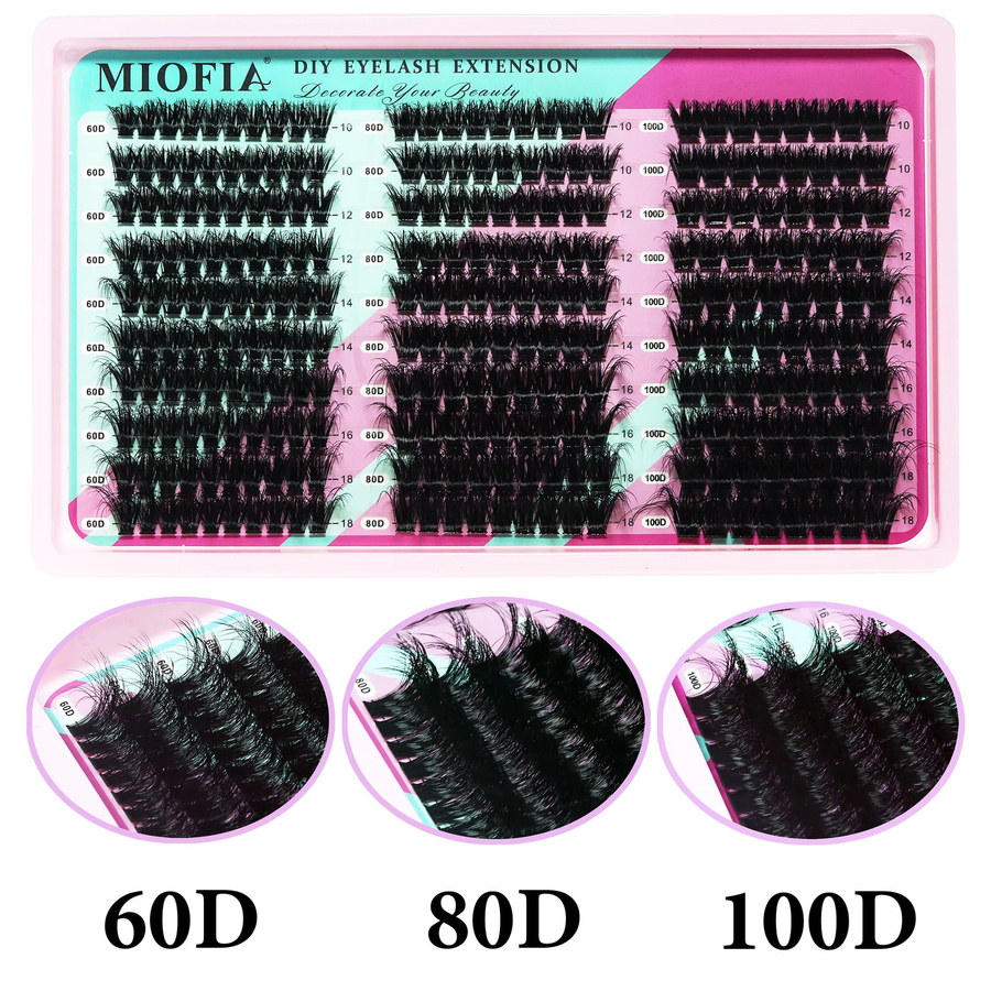 MIOFIA Wimpern-Cluster, Einzelwimpern, natürlich, Unisex - Bild 4