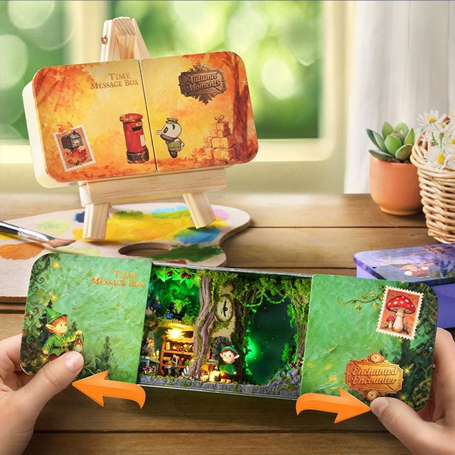 zuuton Mini 3D Puzzle Eisenbox, Montagemodell Puppenhaus-Set, Holz - Bild 1