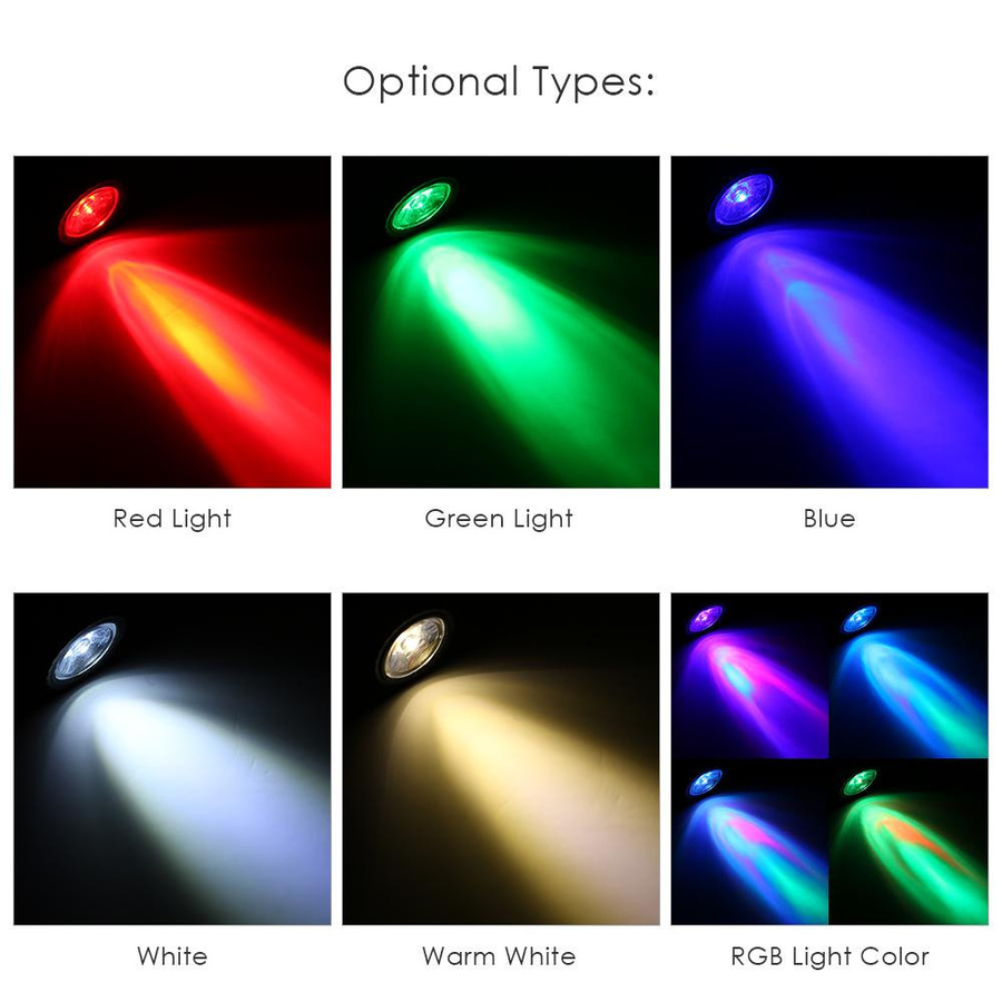 TOMTOP JMS LED Mini Spot Lampe 1W in Weiß für Party, DJ, Bar und Club - Bild 2