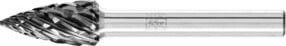PFERD Hochleistungsfrässtift STEEL Spitzbogen SPG aus Hartmetall in Silber, Durchmesser: 10 mm, Länge: 20 mm, Schaft-Durchmesser: 6 mm, HICOAT Stahl - Bild 1