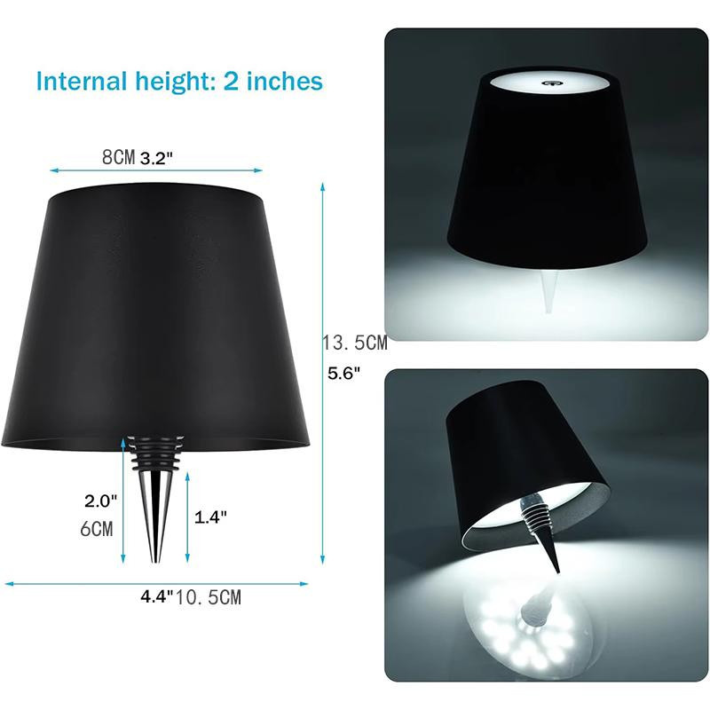 YJMP Super Lighting Kabellose LED-Weinflaschenlampe in Weiß mit Touch-Steuerung, stufenlosem Dimmen und 3 Farbmodi als tragbare Tischlampe für Bar und Party-Dekor - Bild 2