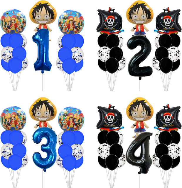 Bandai One Piece Folienballon Stern-Design mit Luffy und Zoro in Mehrfarbig für deine Partydekoration - Bild 1