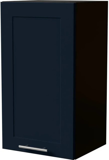 Feldmann-Wohnen Hängeschrank Oslo W2/40 in Schwarz und Indigo Matt mit Soft-Close-Türen, B/T/H: 40 x 32,5 x 72 cm - Bild 1