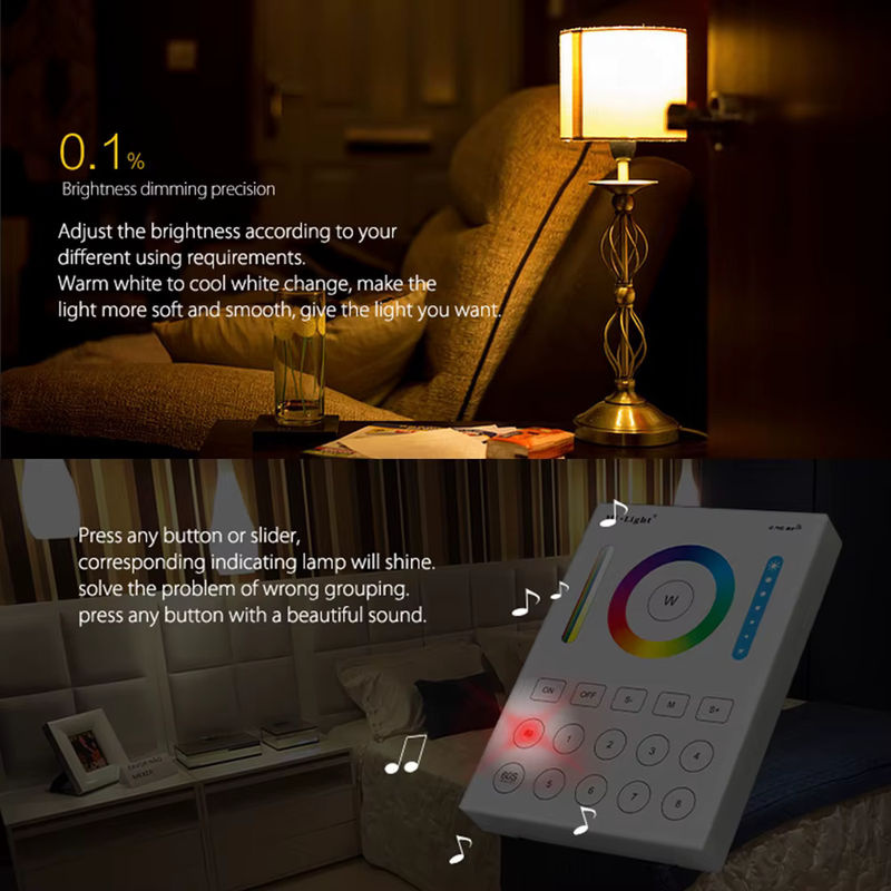 Miboxer B8 PER1 Smart Touch Panel 8-Zonen Controller für RGB + CCT LED Steuerungen via 2,4 GHz WLAN - Bild 5