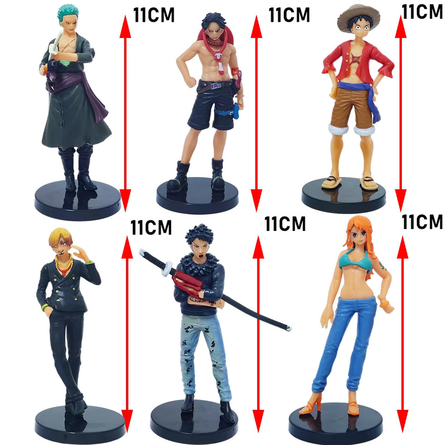 Bandai One Piece Anime Figuren, 6-teiliges Set, Kunststoff, Bunt / Mehrfarbig - Bild 6