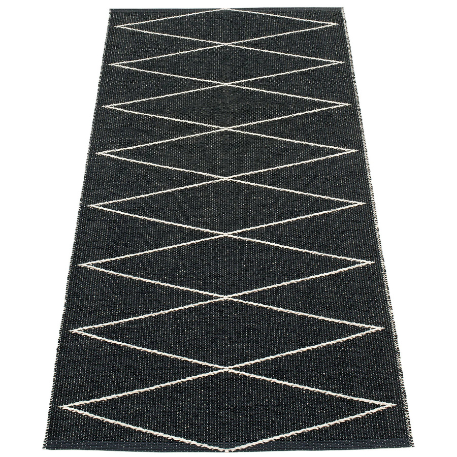 Pappelina Max Teppich schwarz/vanille B/T: 70 x 160 cm - Bild 1