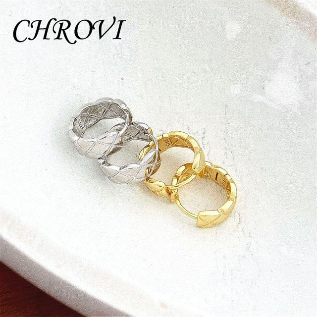 CHROVI Rhombus-Ohrringe, 925 Silber, Unisex - Bild 1