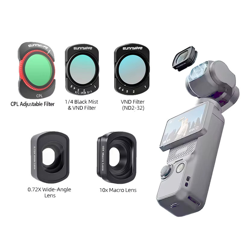 DJI Magnetischer ND Black Mist Filter für Osmo Pocket 4 und Osmo Pocket 3, Weitwinkel Makro Objektiv aus optischem Glas, Schwarz - Bild 4