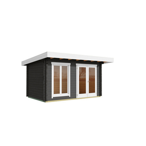 Lasita Maja Gartenhaus Dorset Flachdach in Carbongrau, B/H/T: 460 x 238,95 x 360 cm - Bild 3
