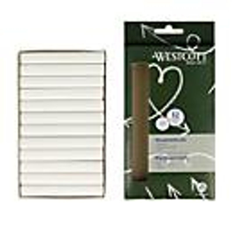 Westcott Tafelkreide weiß, staubarm und leicht abwaschbar, 12 Stück, B: 12 mm x H: 84 mm - Bild 3
