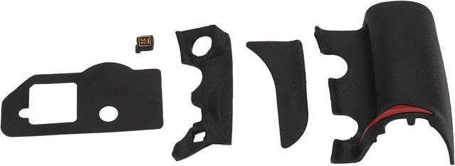 Gummiabdeckung Set für Nikon D700 DSLR Kamera in Schwarz mit Griff, Daumenauflage und Unterseite-Schutz - Bild 1