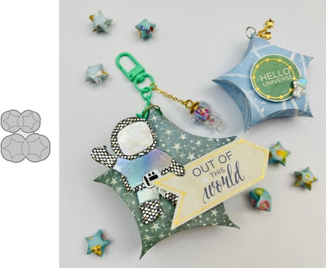Metall Stanzformen Stern Geschenkbox in Silber für DIY Scrapbooking und Kartenherstellung - Bild 1