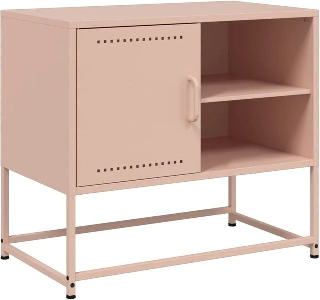 vidaXL TV-Schrank aus Stahl in Rosa, B/T/H: 68 x 39 x 60,5 cm - Bild 1