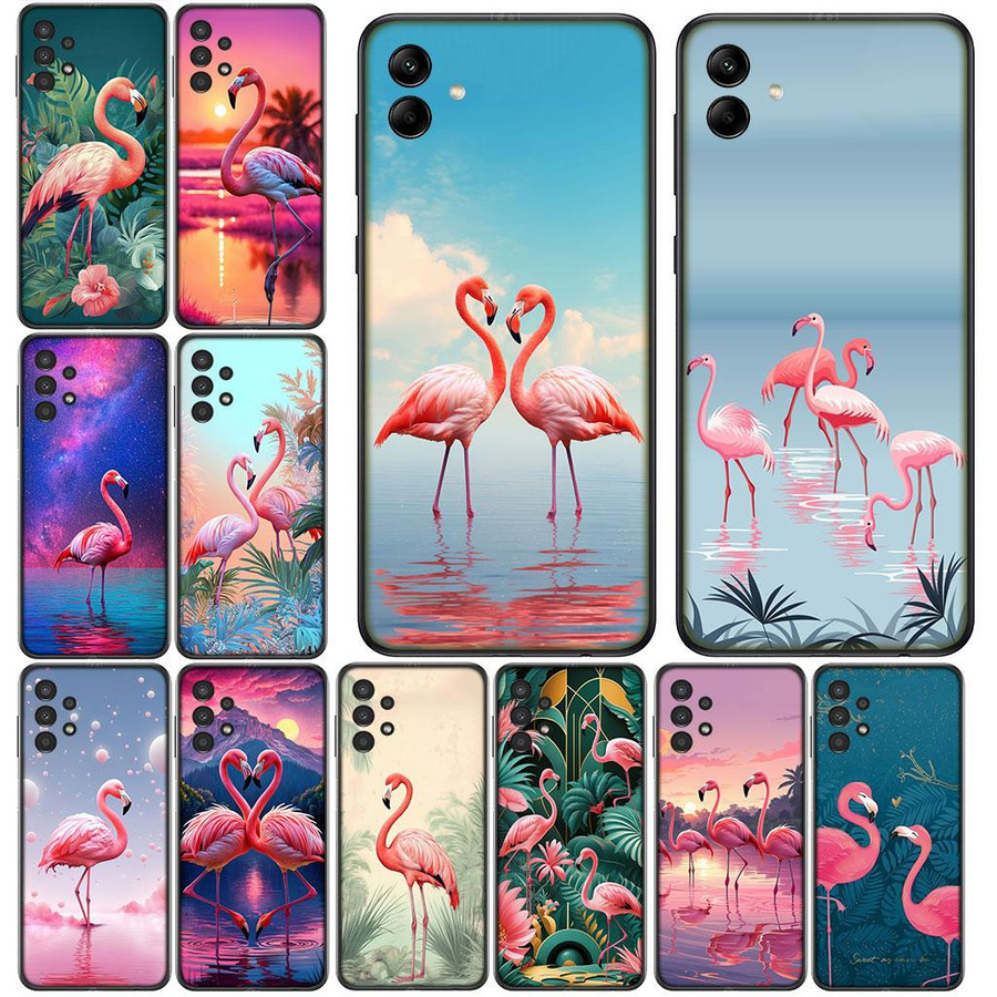 Handyhülle Flamingo und Blumen Design für Samsung Galaxy A56 5G A55 A53 A52 A36 A33 A32 A31 A30 A26 A20 A14 A12 A10 in Multicolour - Bild 2