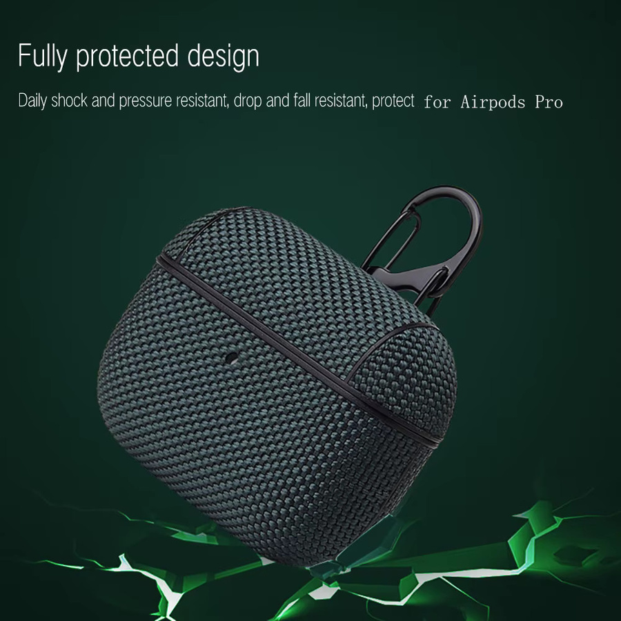 Apple Schutzhülle aus weichem Nylon für AirPods Pro 1 und Pro 2 sowie AirPods 1, 2 und 3, stoßfeste kabellose Kopfhörer-Hülle - Bild 4