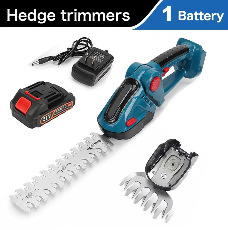 2-in-1 Akku-Gartengerät Makita LXT: Kabelloser Elektrischer Heckenschneider, Handrasenmäher und Astsäge in Blau für 18V Akkus - Bild 8