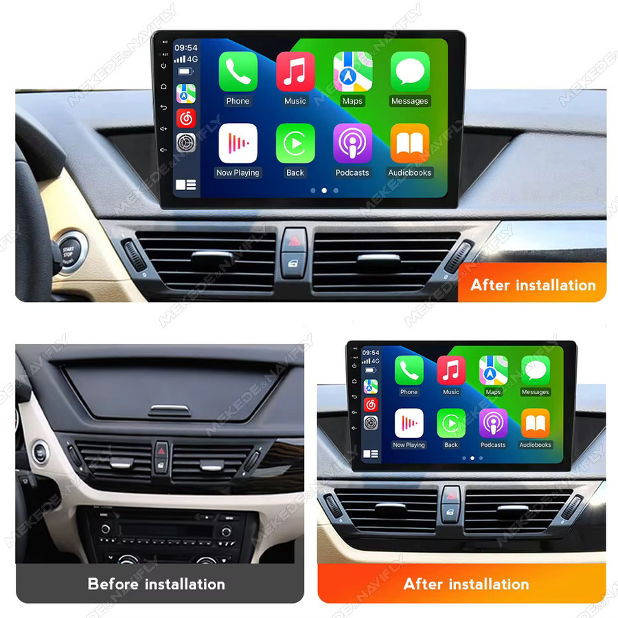 NAVIFANS IPS Touchscreen 10-Zoll Autoradio für BMW X1 E84 2009-2012 mit kabellosem Carplay, Android Auto, GPS und Bluetooth in Schwarz - Bild 2