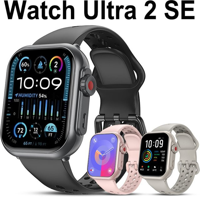 BOXUXING Smartwatch, Schwarz, Silikon, Herren Damen - Bild 1