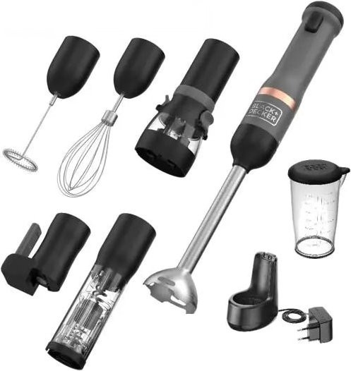 BLACK+DECKER Stabmixer-Set BCKM1016KSG-QW in Grau mit Edelstahl- und Kunststoffkomponenten - Bild 1