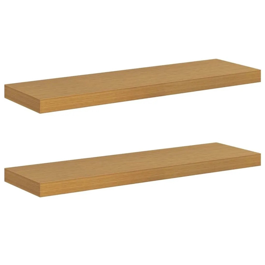 vidaXL Wandregal Set 2 Stück Beige aus MDF, B/H/T: 80 x 4 x 23,5 cm - Bild 2