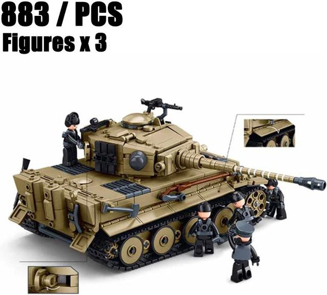 Sluban Zweiter Weltkrieg Panzer Konstruktionsspielzeug 6-12 Jahre - Bild 1