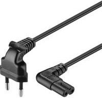 Goobay Netzkabel mit Eurostecker in Schwarz, 2,0 m - Bild 1