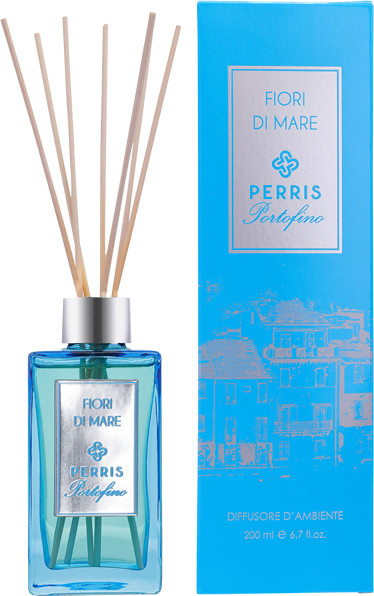 PERRIS Portofino Fiori di Mare Reed Diffuser für Zuhause – Floral & Frisch, Blau, Glas - Bild 1