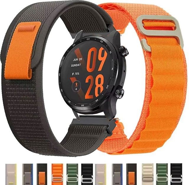 Trail Nylon Loop Armband Smartwatch Zubehör, 22 mm, 20 mm, Unisex - Bild 1