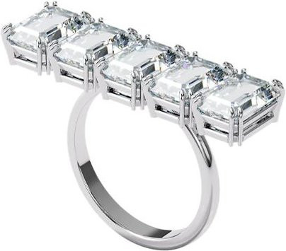 Swarovski Kristallring, Weiß, Silber, Damen - Bild 1
