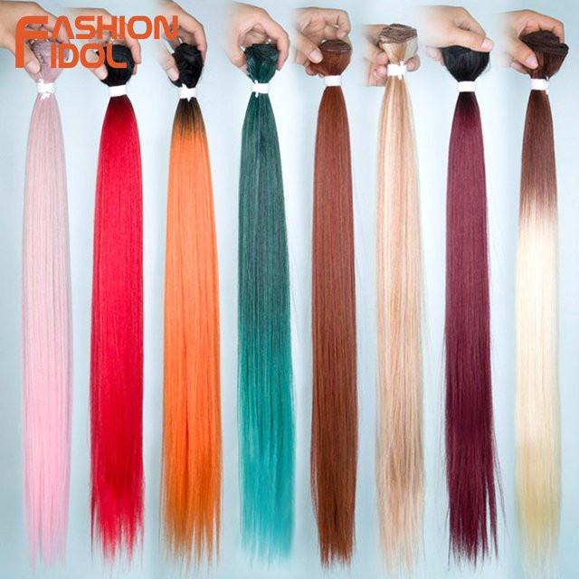 MODE IDOL Haar Extensions, Synthetische Tressen, Ombre Blonde, 200g - Bild 1