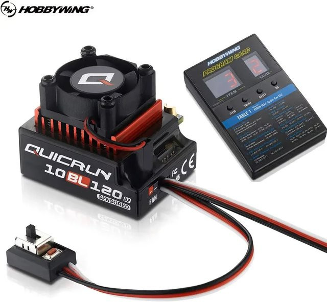 Hobbywing QUICRUN Sensored 10BL120 G2 120A 2-3S Lipo Brushless ESC mit Karte - Bild 1