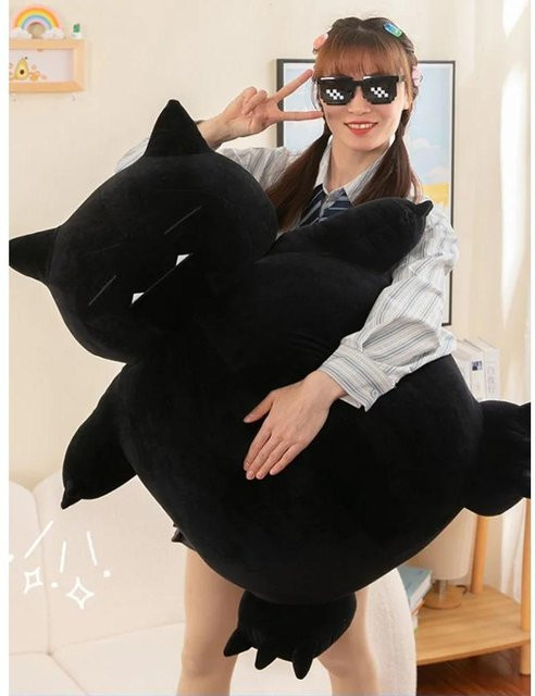 Kidsly Cartoon Katze Puppe, Schwarze Katze Stoffpuppe, 35cm - Bild 1
