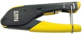 Klein Tools Kompressionszange für Koaxstecker F kompakt RG59 RG6, Schwarz, Länge: 14,2 cm - Bild 1