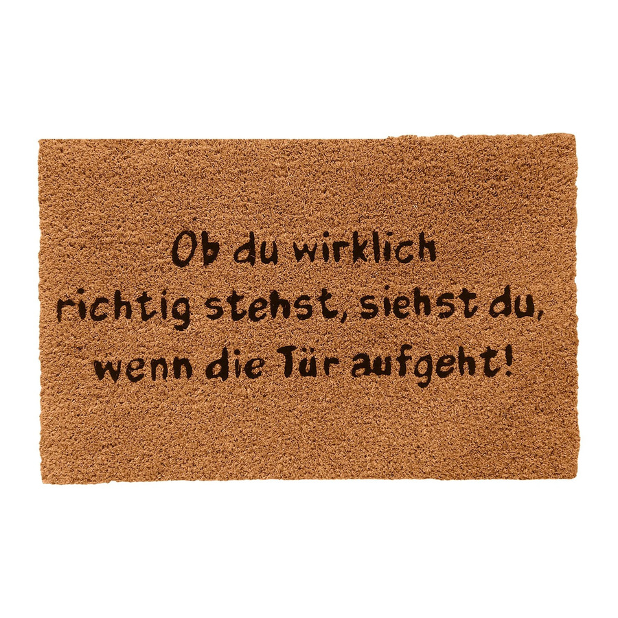 Relaxdays Fußmatte aus Kokosfaser in Natur, rutschfest und wetterfest, B/T/H: 60 x 40 x 1,5 cm - Bild 2