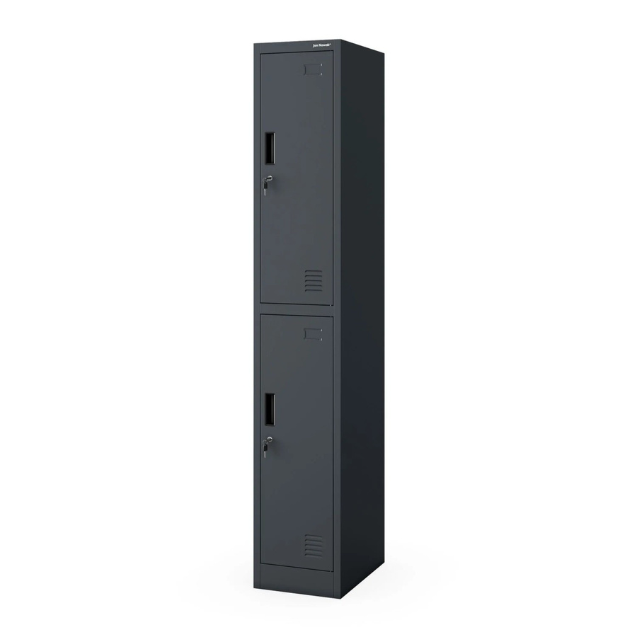 JAN NOWAK Sozialschrank IGOR 1 aus Stahl in Anthrazit, Höhe: 185 cm, Breite: 32 cm, Tiefe: 45 cm - Bild 2