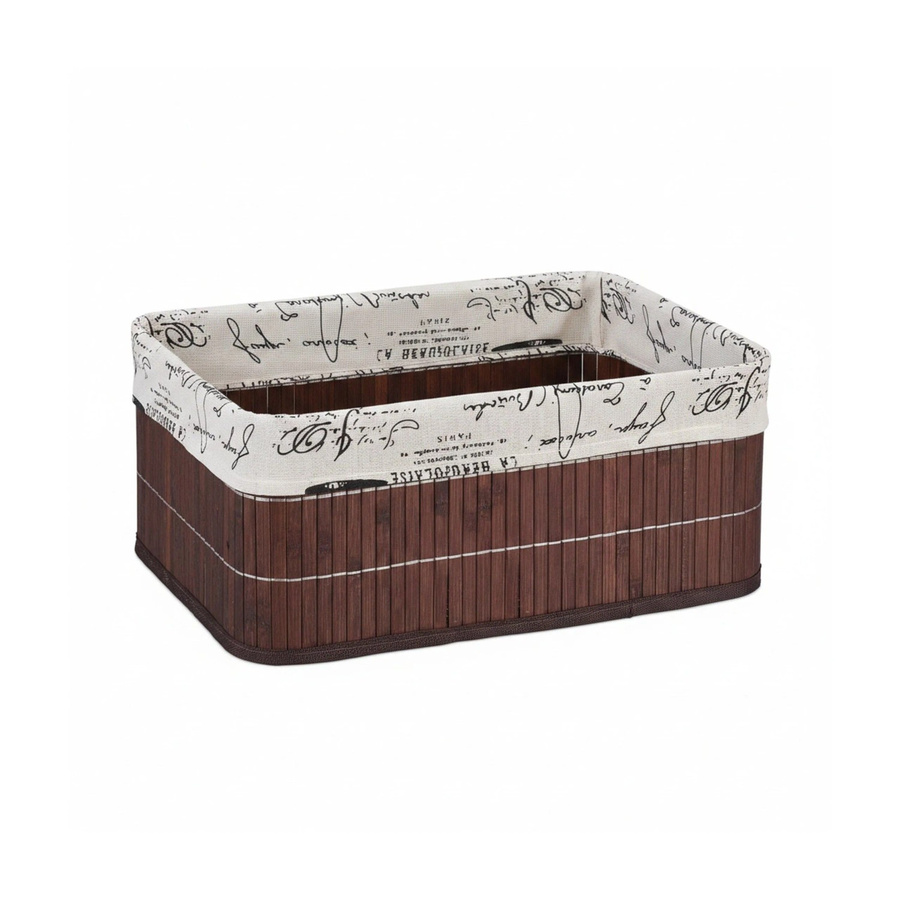 Relaxdays Aufbewahrungskorb aus Bambus in Braun, faltbar, B/T/H: 38 x 16,5 x 28,5 cm - Bild 2