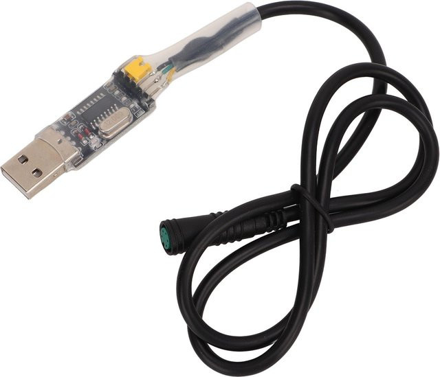 Fishine E-Bike USB Programmierkabel für Mittelmotoren, 5-polig, Buchse USB 2.0, Grau - Bild 1